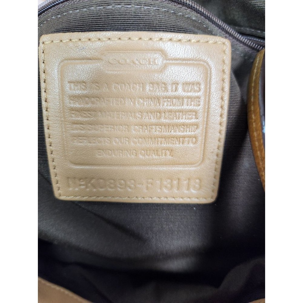 Coach XL Tan Signature Print Gallery Tote Bag - Picture 3 of 10
